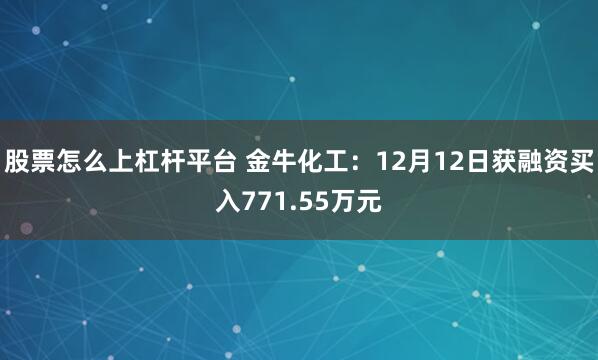 股票怎么上杠杆平台 金牛化工：12月12日获融资买入771.55万元